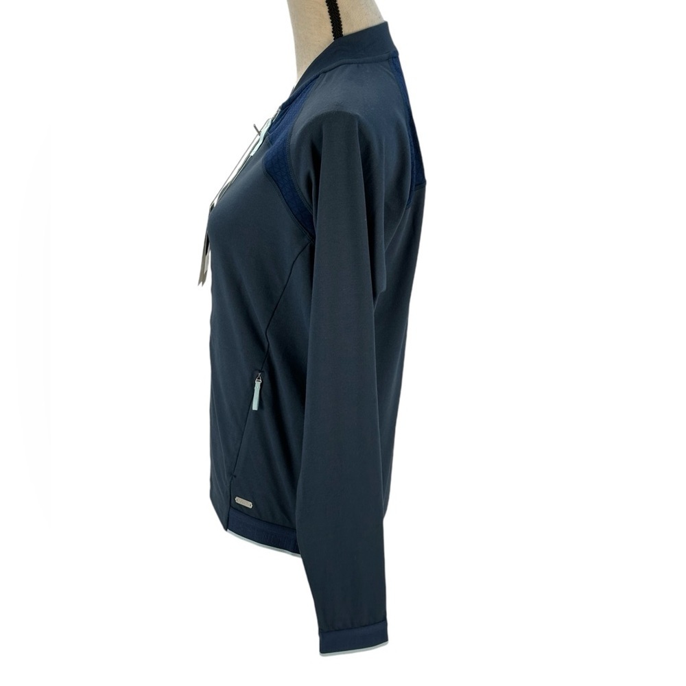 Bench Long Sleeve Zip Front Active Bomber Jacket - Blue - size Small - Picture 4 of 9